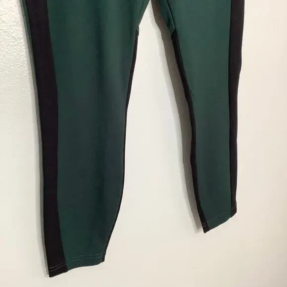 Betabrand Black Green Ponte Knit Yoga Dress Pant Medium Petite - Picture 6 of 11